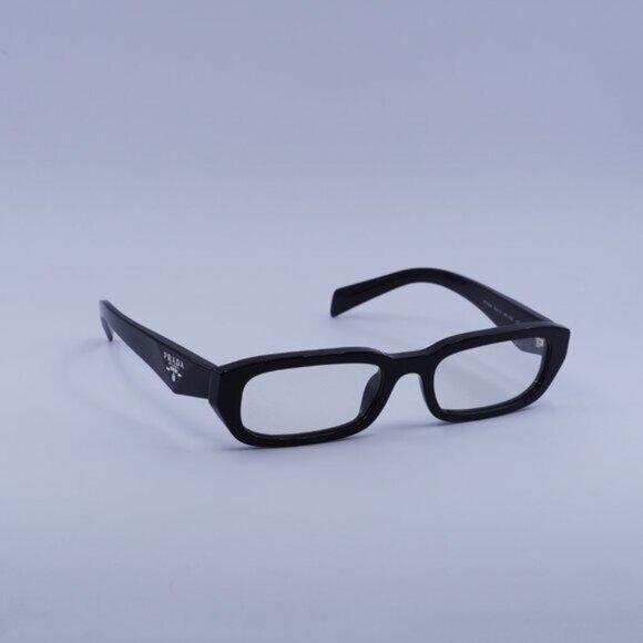 Prada PRB06S 16K08N Sunglasses Black Rectangle Frame, Clear Lenses - Picture 3 of 9